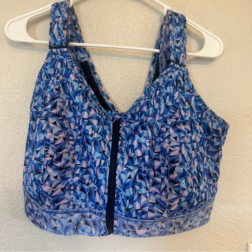 SHEFIT Ultimate Sports Bra Adjustable 6 Luxe Blue Prism Diamond